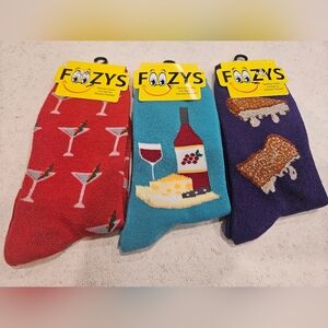 Foozys Fun Socks Set - Red, Teal, Purple